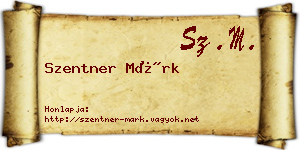 Szentner Márk névjegykártya